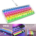Miniatyrbild 2 av 5: Vattentät Mini Kompakt Gaming Tangentbord 61 Tangenter Gaming Tangentbord RGB Bakgrundsbelysning Ultra Kompakt Mini Tangentbord för PC Gamer