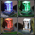 Miniatyrbilde 3 av 5: Led-lysbase for krystall 3d glasskunst fargerik opplyst firkantet stativ displayplate flat
