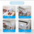 Pikkukuva 4 / 5: osat vauva, valkoiset salvat lapsi/vauva, vauva laatikkoon, jääkaappi