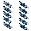 Miniatyrbilde 1 av 4: 10 stk infrarød infrarød hindring unngåelse sensor modul for Arduino Smart Car Robot 3 Wire reflekterende fotoelektrisk for Arduino Smart Car Robot
