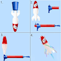 Miniatyrbild 1 av 5: Raketpistol Utomhus kraftraket Utveckling intelligent experimentleksak