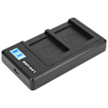 Miniatyrbillede 4 af 5: Bærbar kamera batterioplader til NB-6L USB kamera dobbelt oplader med LCD-skærm