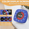 Miniatyrbilde 2 av 5: Visuell timer for barn, digital timer med 60 minutters nedtelling, stille timer for skrivebordstimer for