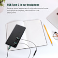 Pikkukuva 4 / 4: USB-C-kuulokkeet, ergonomiset, langalliset, melunvaimennuksella