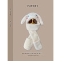 Miniatyrbillede 1 af 5: Kawaii Sanrio Hat Cinnamoroll Tilbehør Sød Plys Hat Hold Varme Kanin Hat Ører Op Plys Legetøj Til Børn Pige Cap B white