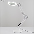 Miniatyrbillede 1 af 5: 10x forstørrelsesglas med lys og 3 farvetilstande 10 lysstyrke justerbar forstørrelsesglas bordlampe til White
