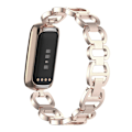 Miniatyrbilde 3 av 5: Sportsreim for Fitbit-Luxe for Smart Watch Holdbar Metallreim Erstatningsarmbånd Hurtigutløser Tilbehør Champagne gold 0.03