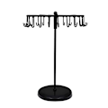 Miniatyrbilde 1 av 5: 23 kroker roterende halskjede displayholder anheng armbånd smykker stativ stativ Black
