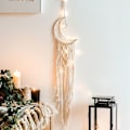 Miniatyrbild 1 av 4: Bohemisk chic macramé väggbonad gobeläng måne stjärna drömfångare väggdekor boho vävd stickad gobeläng heminredning