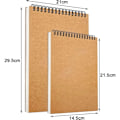 Miniatyrbilde 3 av 7: 2-pak A5 A4 Skisseblokk Hardt Omslag A4 A5 Spiralbundet Hardback Skisseblokk 160g