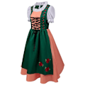 Miniatyrbild 4 av 7: Mub- Kvinnor Bayerska Oktoberfest Tyska Öl Wench Cosplay Kostym Vuxen Oktoberfest Dirndl Klänning Med Förkläde Öl Flicka Maskeraddräkt 1 G 1 Z 1 1 XL
