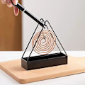 Miniatyrbillede 4 af 5: Jern Myggespiralholder, Røgelseholder, Spiral Røgelsebrænder, Moderne Afvisende Røgelseholder til Husholdning, Soveværelse, Terrasse Black