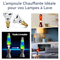 Miniatyrbillede 4 af 5: Lava lampe 25W E14 R39 varm hvid reflektorpære SES lille Edison skruepære spotlight pære (pakke med 4)