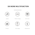 Miniatyrbild 5 av 5: Bluetooth-högtalare multifunktions väckarklocka med radio LED