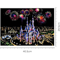 Miniatyrbild 3 av 4: Reppapper 405 x 285 mm, konstmålning stadsnatt scen svart belagd