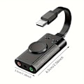 Pikkukuva 2 / 5: USB-äänikortti, USB-äänikortti, ulkoinen äänikortti äänenvoimakkuuden säätimellä