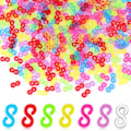 Miniatyrbillede 1 af 5: 360 stk. S-clips til vævbånd, plastforbindelsesrefill colour