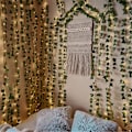 Miniatyrbillede 4 af 5: 12 stk. kunstig efeu bladguirlande med 100 LED-strenge