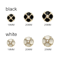 Miniatyrbillede 2 af 5: 10 stk. metalperleknapper skjorteknapper SORT 20MM10PCS 10PCS - spot salg sort black 20MM10pcs-10pcs