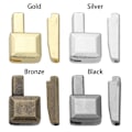 Miniatyrbillede 2 af 5: 10 stk Metal Lynlås Stopper Reparation Lynlås Stopper SORT sort