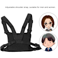 Miniatyrbilde 2 av 5: Walkie Talkie Brystsele Frontlomme, Lysegul Brystsele Bryst Frontlomme Bag Holster Vest Rig Bæreveske f