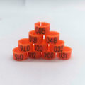 Miniatyrbillede 1 af 10: Dueringe til duer, due, fugleklipsringe, ORANGE Orange