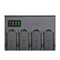 Pikkukuva 1 / 5: NP F960 NPF970 NP-F970 4-kanavainen digitaalinen kameran akun laturi LCD-näytöllä NP-F550 F750 F950 (EU-pistoke) (musta)