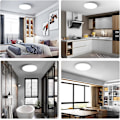 Miniatyrbillede 4 af 5: 24W Rund LED Loftlampe, 6500K Loftlampe, 2400LM Moderne Lampe, Stue, Soveværelse, Køkken, IP44, Ø23cm