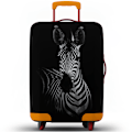 Miniatyrbild 1 av 5: Resväska skyddande väska fodral dammskydd zebra Zebra L