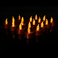 Miniatyrbillede 3 af 5: 12-pak LED sort lys, batteridrevne fyrfadslys, sort fla[qb]