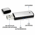 Pikkukuva 2 / 4: 2-in-1 digitaalinen ääninauhuri 8 Gt mini USB-tikku, digitaalinen ääninauhuri pellavalla kokouksiin, luentoihin