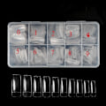 Miniatyrbilde 4 av 5: 500 stk Negletips i eske for manikyr fransk halv-negle klebrig full dekning negletips negletips
