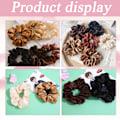 Pikkukuva 5 / 10: 6 kpl Scrunchies -hiuslenkkejä naisille ja tytöille, satiiniset hiuslenkit paksuille hiuksille, suuret scrunchies-hiuslenkit pehmeät ja silkkiset scrunchies-poninhäntäpidikkeet [qb]