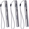 Miniatyrbilde 3 av 3: 3-pakke sykepleierpennlys medisinsk pennlys USB oppladbar LED lommelykt rustfritt stål lommelykt for leger studenter leger