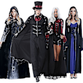 Miniatyrbillede 2 af 4: Hurtig levering ægte skud Halloween vampyr kostume par død kjole dæmon dragt karakter tøj stil 1 Style 1 S