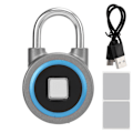 Miniatyrbilde 2 av 8: Fingeravtrykklås USB-lading Fjernstatus Lås opp Lås for Gym Locker Safe Blå