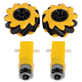 Pikkukuva 1 / 8: Mecanum-pyörä TT-vaihdemoottorille, älykkään robottiauton osat, lisävarusteet, DIY-lelukomponentit, 60 mm