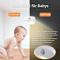 Miniatyrbillede 8 af 8: LED natlys med bevægelsessensor, 4 varme hvide batteridrevne lys, 2 lystilstande, automatisk tænd/sluk sensorlys til gang, trapper, soveværelse