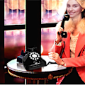 Miniatyrbillede 2 af 9: Vintage fastnettelefon i retro stil hjemmetelefon med ledning