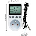 Miniatyrbillede 2 af 5: Termostat-stik, digitalt timerstik, digitalt programmerbart stik med sensor, programmerbar digital timer, varme Th