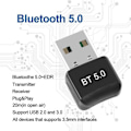 Miniatyrbild 2 av 5: Bluetooth USB 5.0-dongel, mini USB Bluetooth 5.0 med låg strömförbrukning