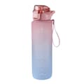 Sport 1000 ml vattenflaska med sugrör för utomhusresor - Perfekt Pink
