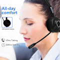 Miniatyrbillede 5 af 5: Trucker Bluetooth Hovedtelefon, Trådløs Headset med Mikrofon til PC, Bluetooth Hovedtelefon med Mikrofon Støjreduktion, til Mobiltelefoner, Computer