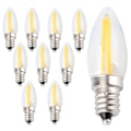 Pikkukuva 8 / 8: 10 kpl E12 Pitkät Filamentti Pienet LED-Lamput Himmennettävä Lamppu 1,5W AC110V Kotivalaistukseen 0.1