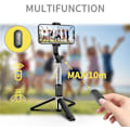 Miniatyrbillede 3 af 5: Selfie Stick Tripod All-in-one - Trækbar, bærbar iPhone-stativ med trådløs fjernbetjening - Kompatibel med iPhone 14 13 12 11 pro Xs Max Xr