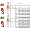 Pikkukuva 5 / 5: Aikuisten Super Mario Bros 2 Toad Cosplay -juhla-asu Topit+Housut+Hattu Asusteet Lahjat M