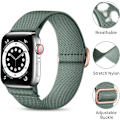 Miniatyrbillede 2 af 5: Loop-rem til Apple Watch - Justerbar nylon sportsrem til iWatch SE Series 9/8/7/6/5/4/3/2/1