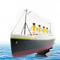 Miniatyrbillede 4 af 5: RC Titanic Modelskib Legetøj RC Båd