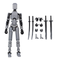 Miniatyrbilde 1 av 5: T13 Actionfigur, Titan 13 Actionfigur, Robot Actionfigur, 3D-trykt Action, 50 % tilbud grey