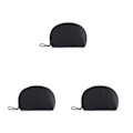 Miniatyrbilde 5 av 5: 1/2/3 kompakt, slitesterk og langvarig sminkepung for alle sorte black 3PCS